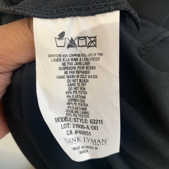 FRANK LYMAN DESIGN dress size 8 black and white checkered - Picture 3 of 7